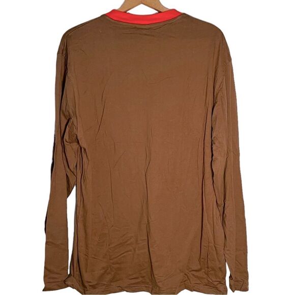 U.S POLO Assoc. Shirt Brown/Orange 2XL NWT - Picture 2 of 6